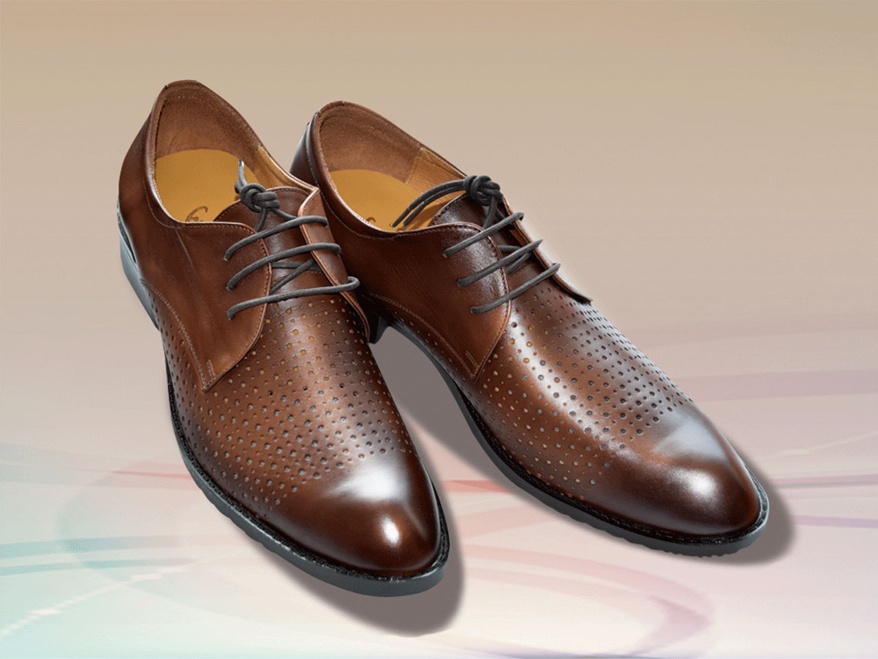 Summer leather shoes for men
